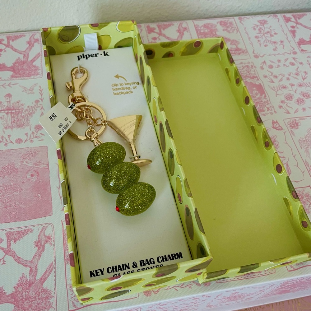 Piper K Martini Olive Keychain
